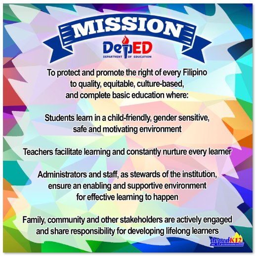 Deped Mission Vision And Core Values Meaning